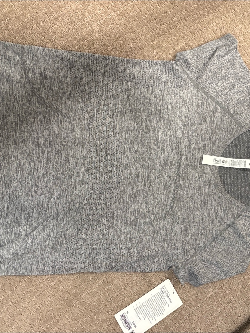 Women’s Lululemon Heather Gray Short-Sleeve Performance Tee NWT